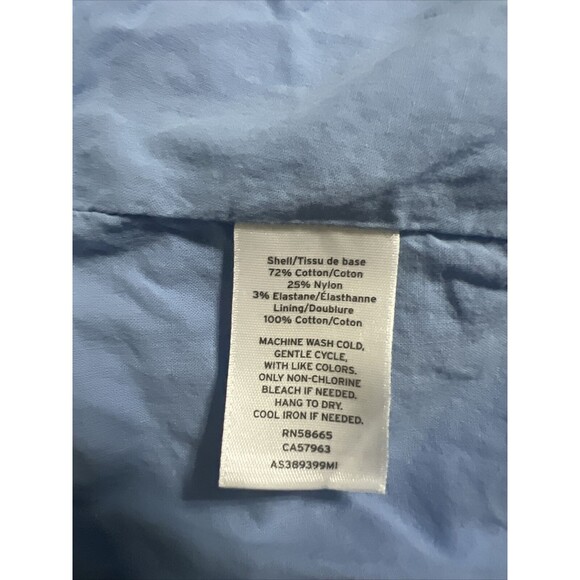 1901 Stretch Cotton Poplin Shift Dress, Purple Size X Large - Picture 10 of 10